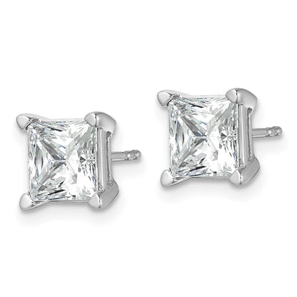 True Origin Lab Grown Diamond VS+ F+ Princess Four Prong Heavy Weight Complete Stud Earrings