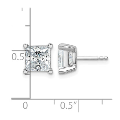 True Origin Lab Grown Diamond VS+ F+ Princess Four Prong Heavy Weight Complete Stud Earrings