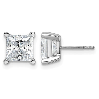 True Origin Lab Grown Diamond VS+ F+ Princess Four Prong Heavy Weight Complete Stud Earrings
