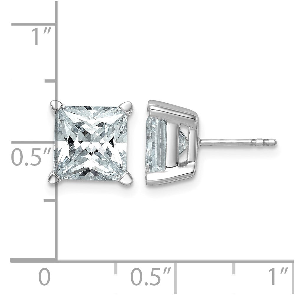 True Origin Lab Grown Diamond VS+ F+ Princess Four Prong Heavy Weight Complete Stud Earrings