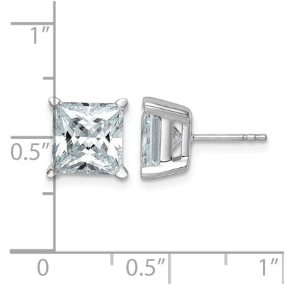 True Origin Lab Grown Diamond VS+ F+ Princess Four Prong Heavy Weight Complete Stud Earrings