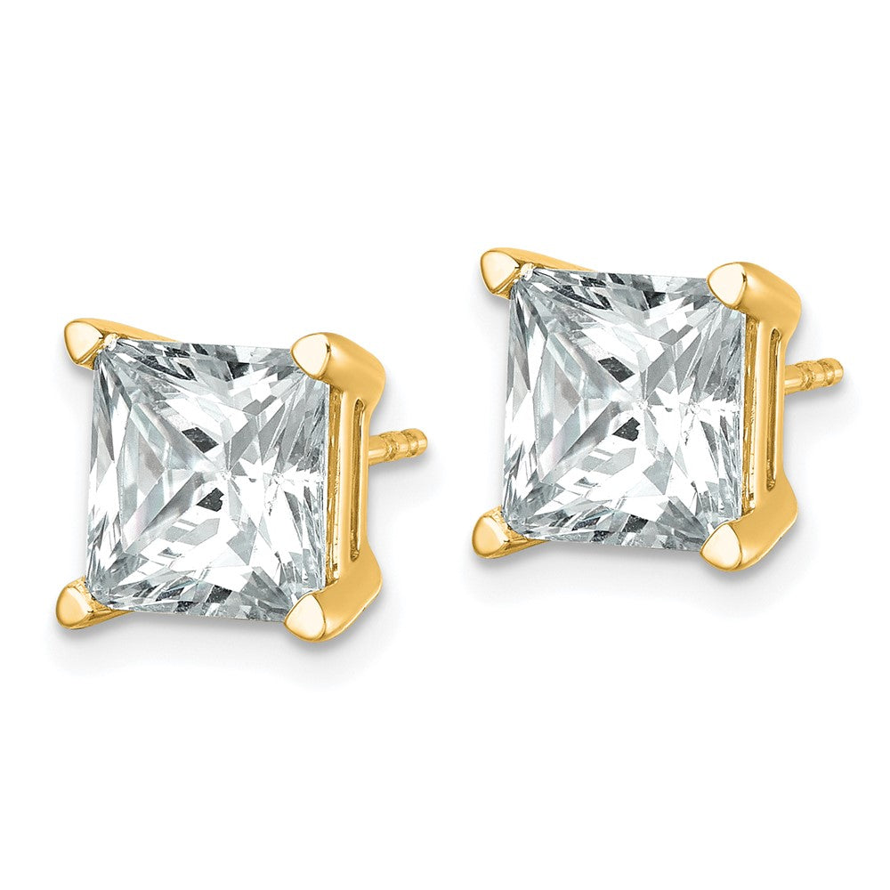 True Origin Lab Grown Diamond VS+ F+ Princess Four Prong Heavy Weight Complete Stud Earrings