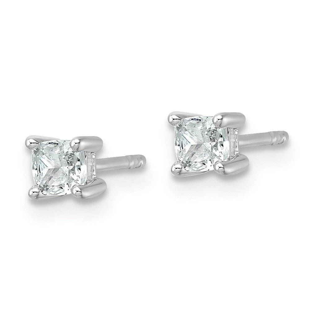 True Origin Lab Grown Diamond VS+ F+ Cushion Four Prong Heavy Weight Complete Stud Earrings