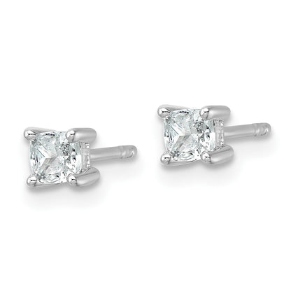 True Origin Lab Grown Diamond VS+ F+ Cushion Four Prong Heavy Weight Complete Stud Earrings