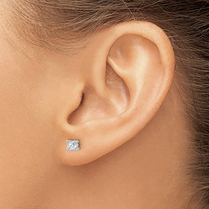 True Origin Lab Grown Diamond VS+ F+ Cushion Four Prong Heavy Weight Complete Stud Earrings