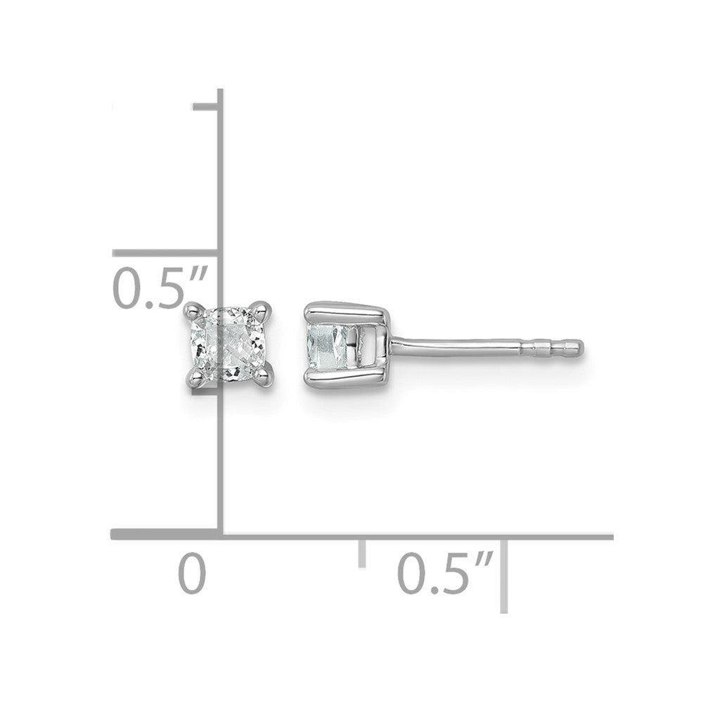 True Origin Lab Grown Diamond VS+ F+ Cushion Four Prong Heavy Weight Complete Stud Earrings