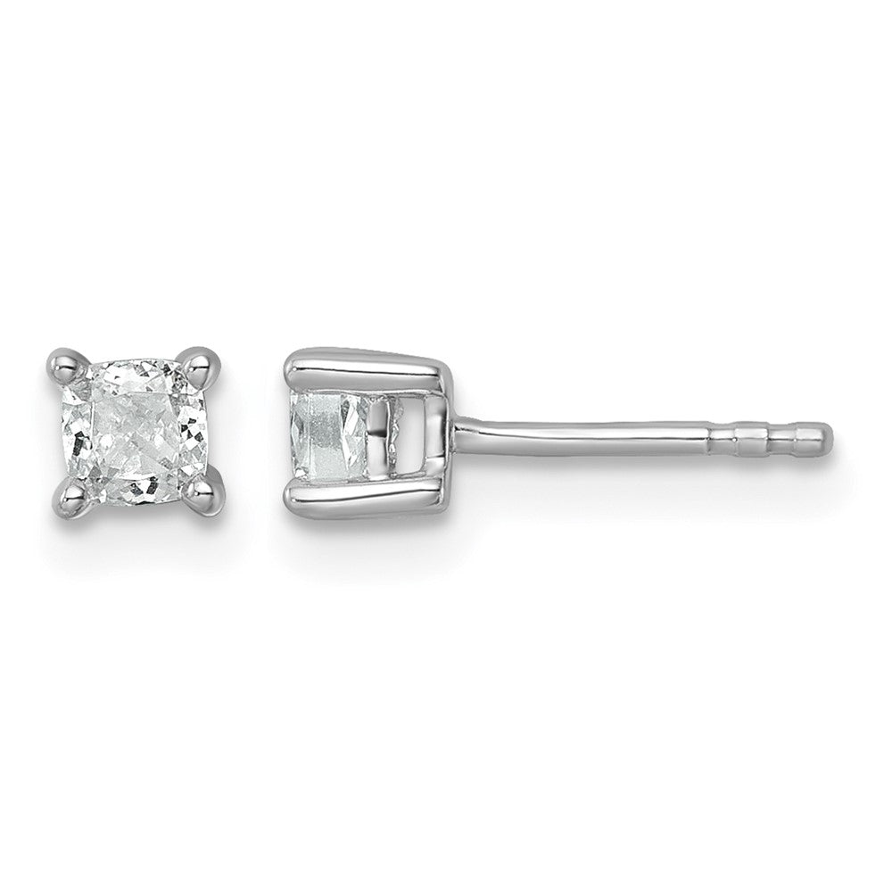 True Origin Lab Grown Diamond VS+ F+ Cushion Four Prong Heavy Weight Complete Stud Earrings