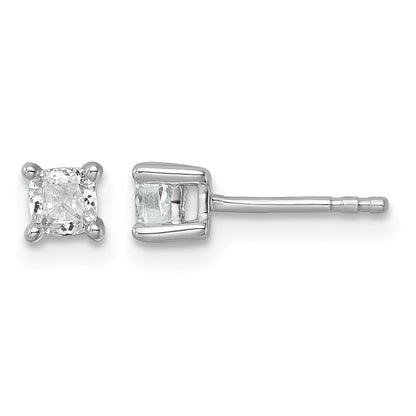 True Origin Lab Grown Diamond VS+ F+ Cushion Four Prong Heavy Weight Complete Stud Earrings