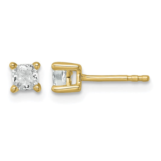 True Origin Lab Grown Diamond VS+ F+ Cushion Four Prong Heavy Weight Complete Stud Earrings