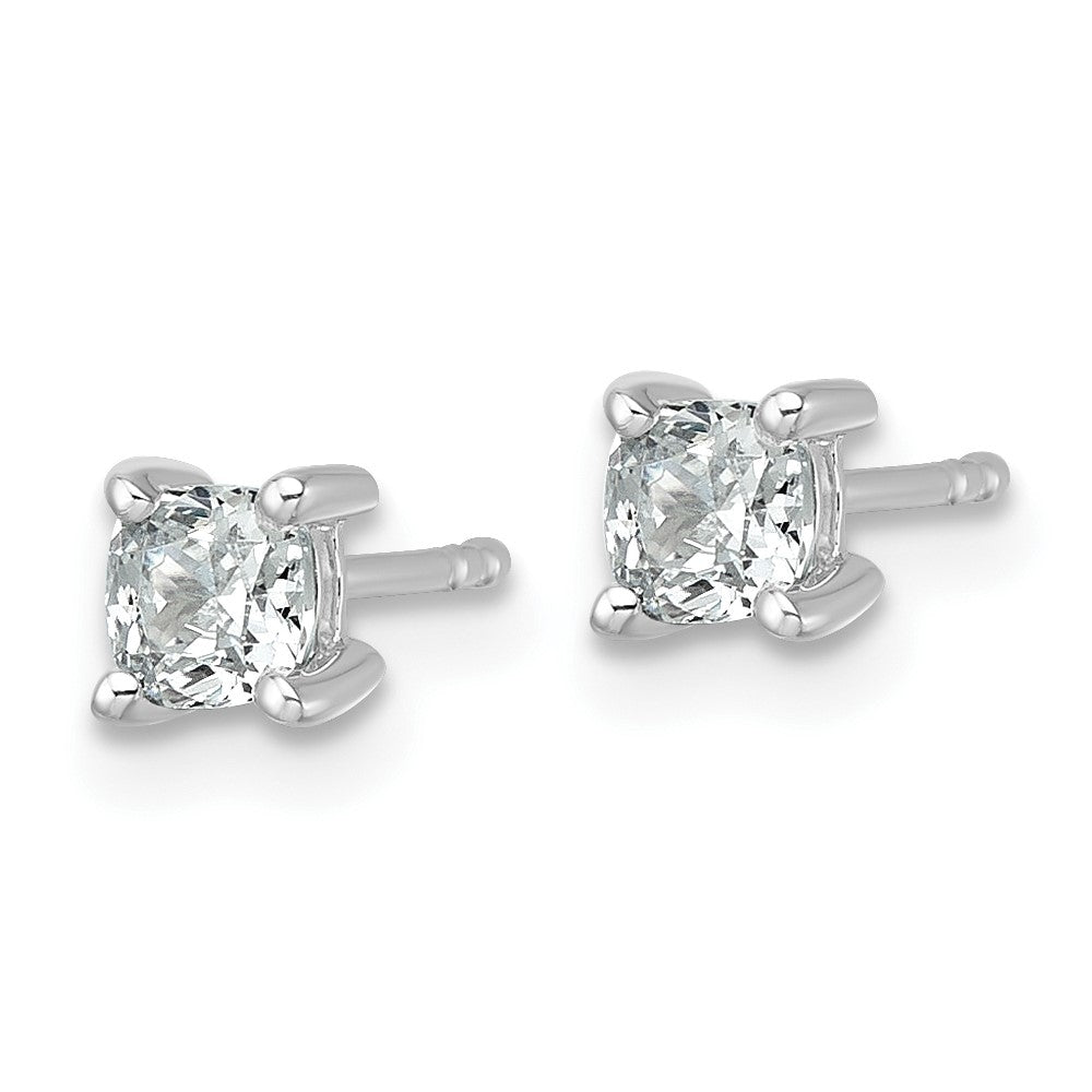 True Origin Lab Grown Diamond VS+ F+ Cushion Four Prong Heavy Weight Complete Stud Earrings