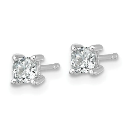 True Origin Lab Grown Diamond VS+ F+ Cushion Four Prong Heavy Weight Complete Stud Earrings