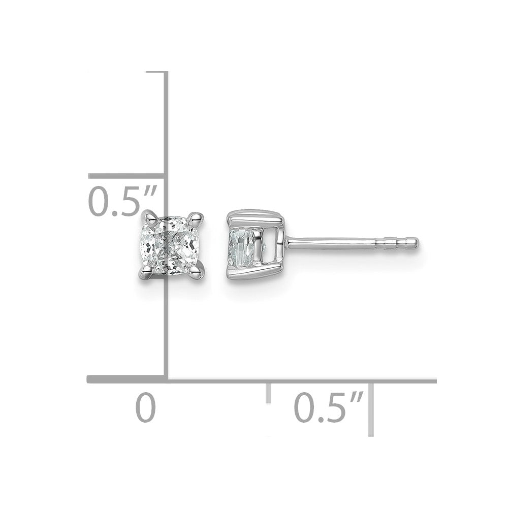 True Origin Lab Grown Diamond VS+ F+ Cushion Four Prong Heavy Weight Complete Stud Earrings
