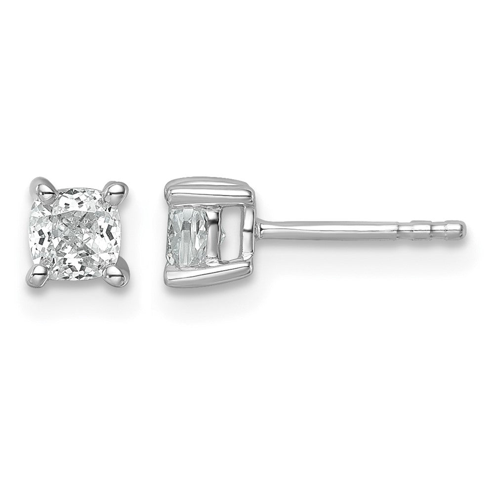 True Origin Lab Grown Diamond VS+ F+ Cushion Four Prong Heavy Weight Complete Stud Earrings