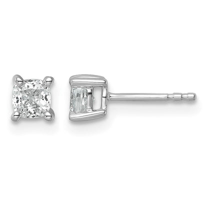 True Origin Lab Grown Diamond VS+ F+ Cushion Four Prong Heavy Weight Complete Stud Earrings