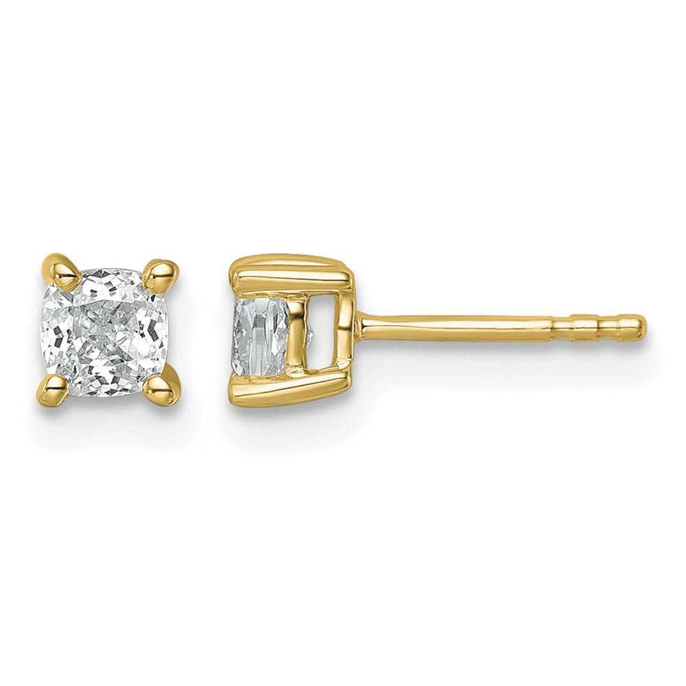 True Origin Lab Grown Diamond VS+ F+ Cushion Four Prong Heavy Weight Complete Stud Earrings