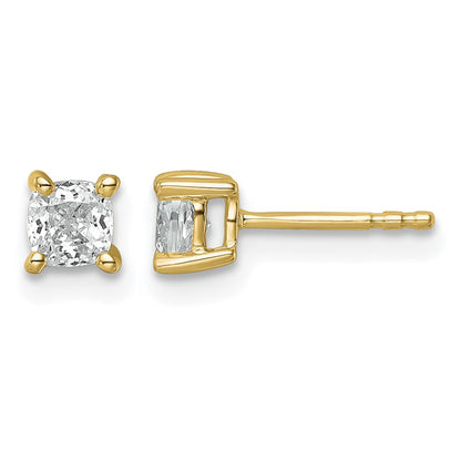 True Origin Lab Grown Diamond VS+ F+ Cushion Four Prong Heavy Weight Complete Stud Earrings