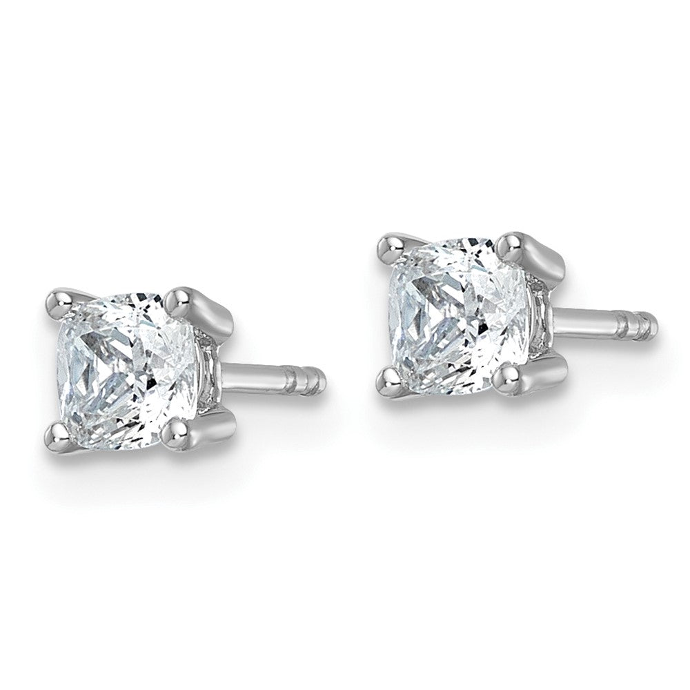 True Origin Lab Grown Diamond VS+ F+ Cushion Four Prong Heavy Weight Complete Stud Earrings
