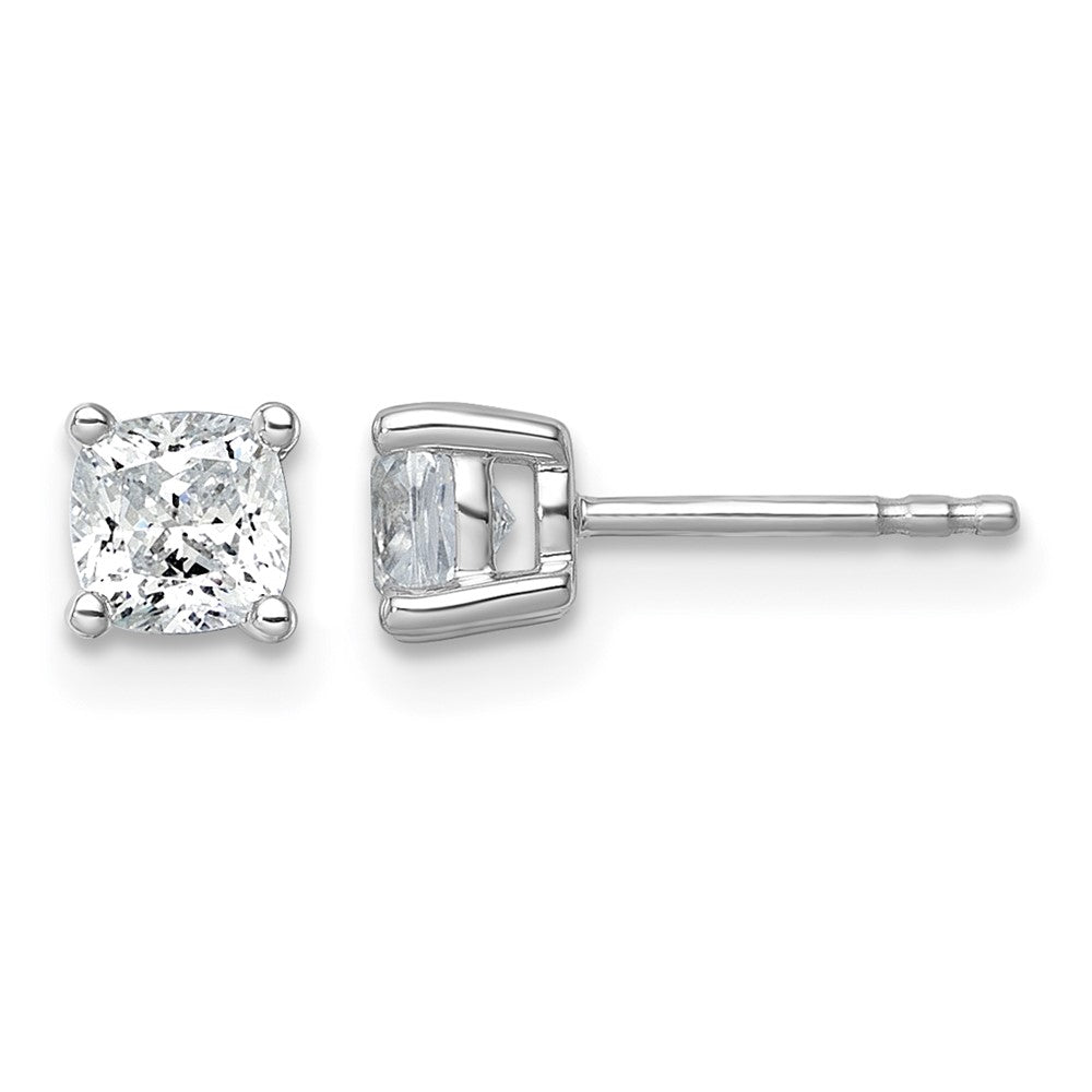True Origin Lab Grown Diamond VS+ F+ Cushion Four Prong Heavy Weight Complete Stud Earrings