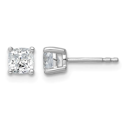 True Origin Lab Grown Diamond VS+ F+ Cushion Four Prong Heavy Weight Complete Stud Earrings