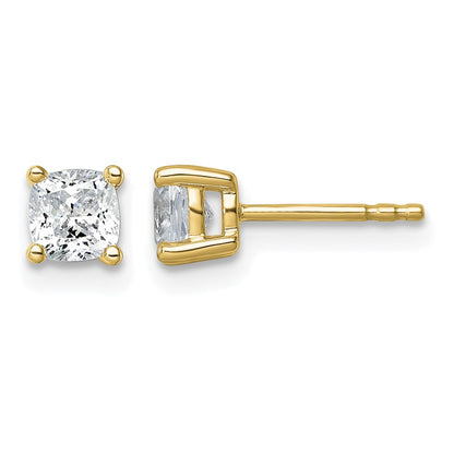 True Origin Lab Grown Diamond VS+ F+ Cushion Four Prong Heavy Weight Complete Stud Earrings
