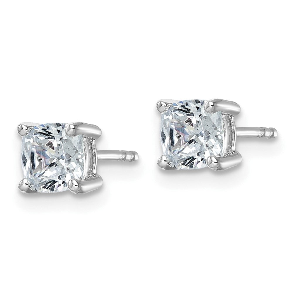 True Origin Lab Grown Diamond VS+ F+ Cushion Four Prong Heavy Weight Complete Stud Earrings