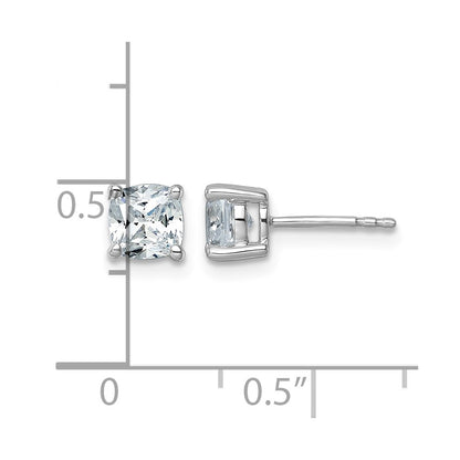 True Origin Lab Grown Diamond VS+ F+ Cushion Four Prong Heavy Weight Complete Stud Earrings