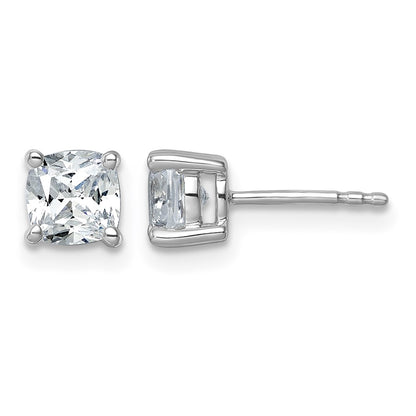 True Origin Lab Grown Diamond VS+ F+ Cushion Four Prong Heavy Weight Complete Stud Earrings