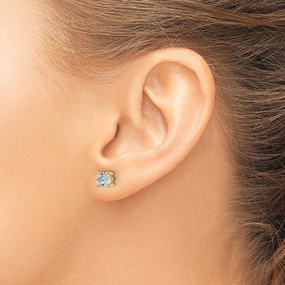 True Origin Lab Grown Diamond VS+ F+ Cushion Four Prong Heavy Weight Complete Stud Earrings