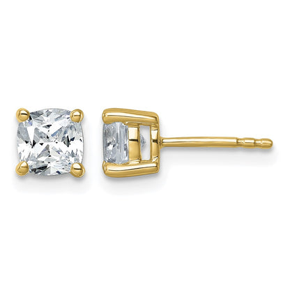 True Origin Lab Grown Diamond VS+ F+ Cushion Four Prong Heavy Weight Complete Stud Earrings