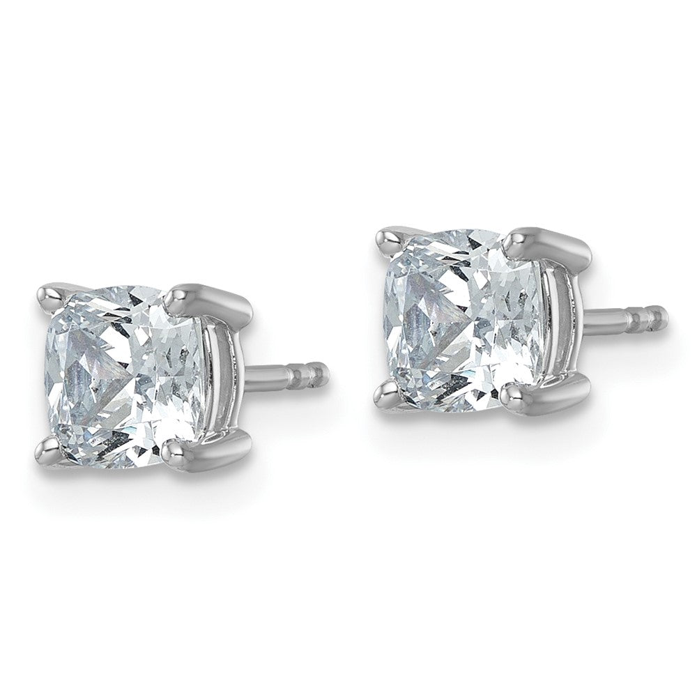 True Origin Lab Grown Diamond VS+ F+ Cushion Four Prong Heavy Weight Complete Stud Earrings