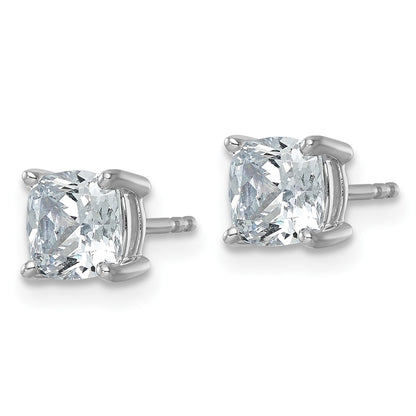 True Origin Lab Grown Diamond VS+ F+ Cushion Four Prong Heavy Weight Complete Stud Earrings
