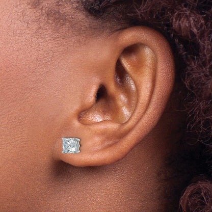 True Origin Lab Grown Diamond VS+ F+ Cushion Four Prong Heavy Weight Complete Stud Earrings