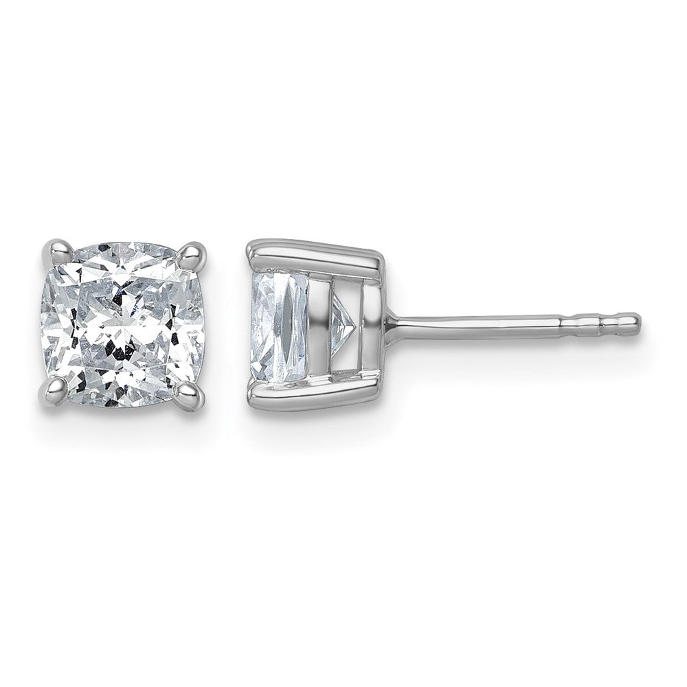 True Origin Lab Grown Diamond VS+ F+ Cushion Four Prong Heavy Weight Complete Stud Earrings