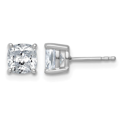 True Origin Lab Grown Diamond VS+ F+ Cushion Four Prong Heavy Weight Complete Stud Earrings