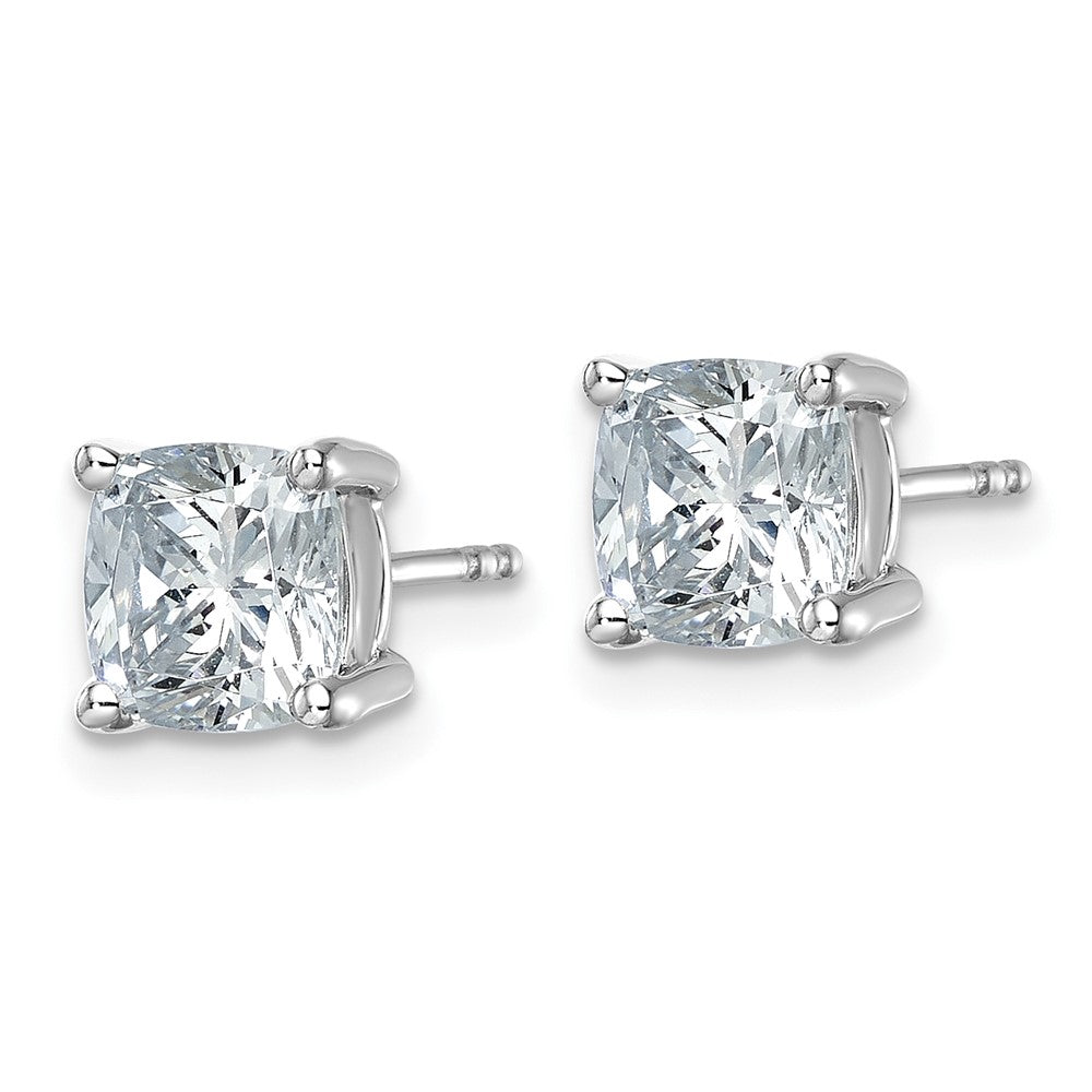 True Origin Lab Grown Diamond VS+ F+ Cushion Four Prong Heavy Weight Complete Stud Earrings