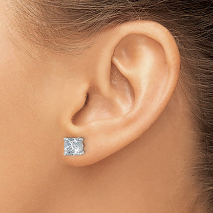 True Origin Lab Grown Diamond VS+ F+ Cushion Four Prong Heavy Weight Complete Stud Earrings