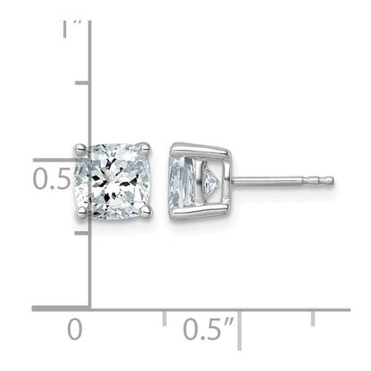 True Origin Lab Grown Diamond VS+ F+ Cushion Four Prong Heavy Weight Complete Stud Earrings