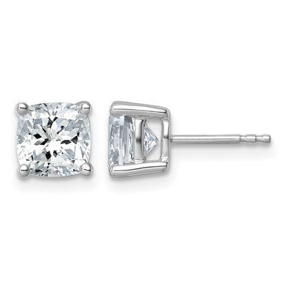 True Origin Lab Grown Diamond VS+ F+ Cushion Four Prong Heavy Weight Complete Stud Earrings