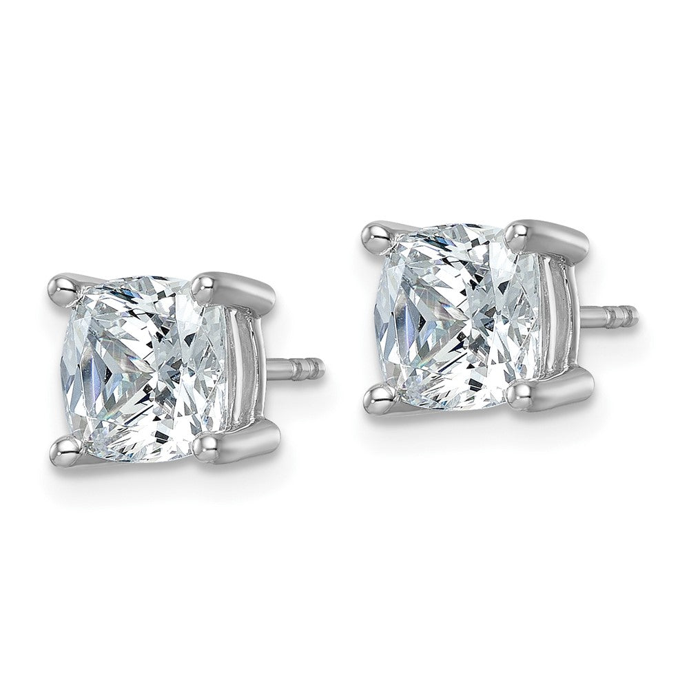 True Origin Lab Grown Diamond VS+ F+ Cushion Four Prong Heavy Weight Complete Stud Earrings