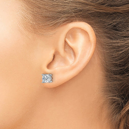 True Origin Lab Grown Diamond VS+ F+ Cushion Four Prong Heavy Weight Complete Stud Earrings