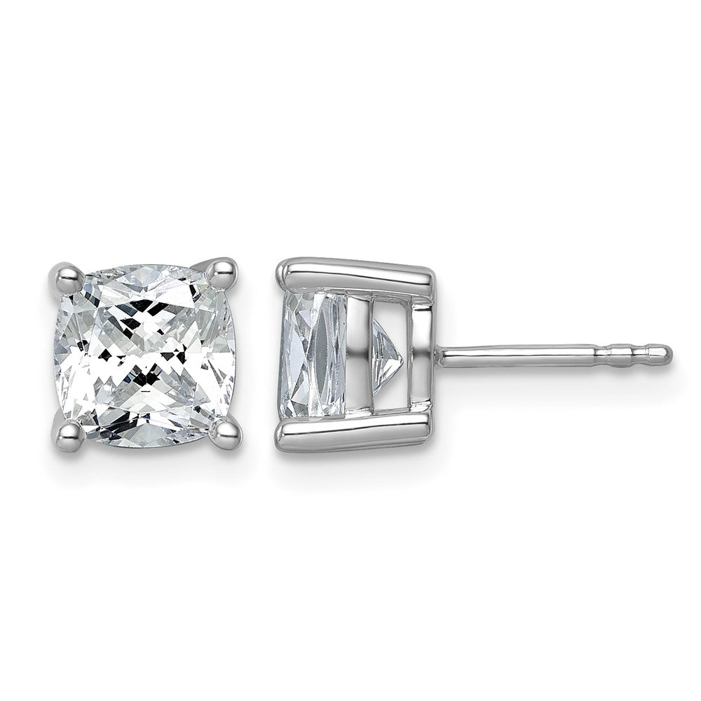 True Origin Lab Grown Diamond VS+ F+ Cushion Four Prong Heavy Weight Complete Stud Earrings