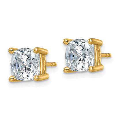 True Origin Lab Grown Diamond VS+ F+ Cushion Four Prong Heavy Weight Complete Stud Earrings