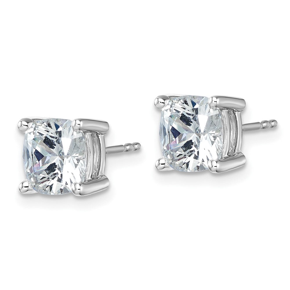 True Origin Lab Grown Diamond VS+ F+ Cushion Four Prong Heavy Weight Complete Stud Earrings