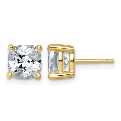 True Origin Lab Grown Diamond VS+ F+ Cushion Four Prong Heavy Weight Complete Stud Earrings