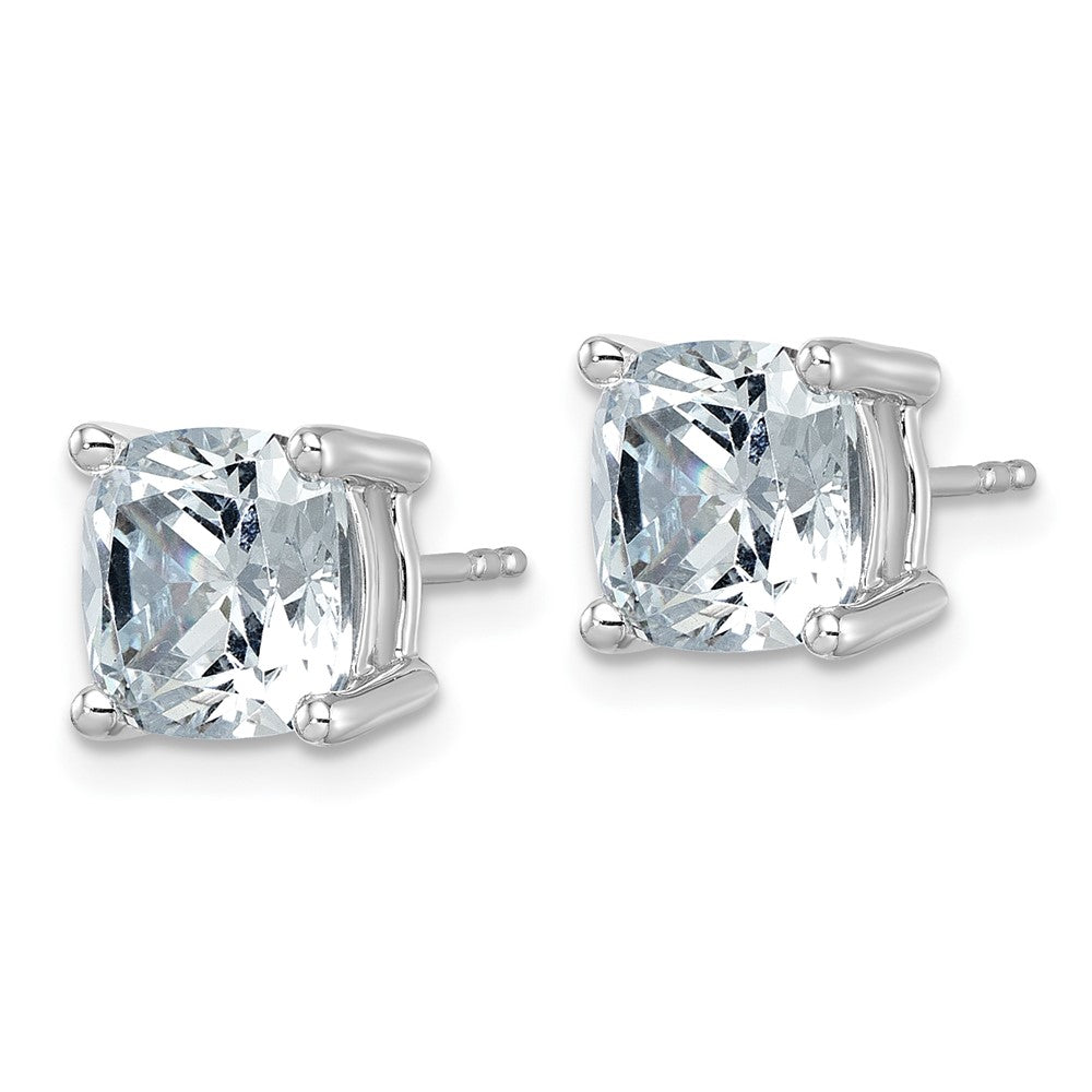 True Origin Lab Grown Diamond VS+ F+ Cushion Four Prong Heavy Weight Complete Stud Earrings