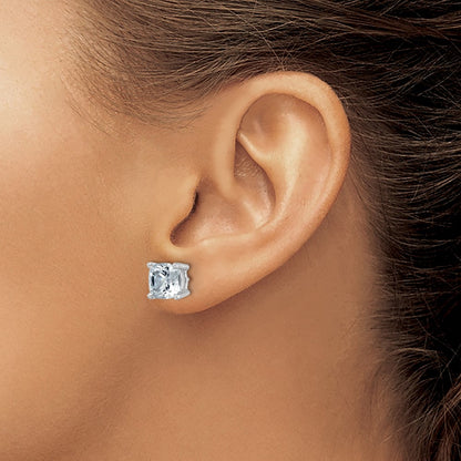 True Origin Lab Grown Diamond VS+ F+ Cushion Four Prong Heavy Weight Complete Stud Earrings