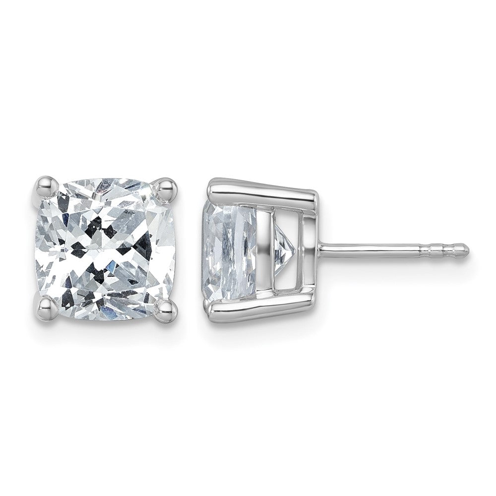 True Origin Lab Grown Diamond VS+ F+ Cushion Four Prong Heavy Weight Complete Stud Earrings