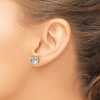 True Origin Lab Grown Diamond VS+ F+ Cushion Four Prong Heavy Weight Complete Stud Earrings