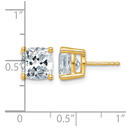 True Origin Lab Grown Diamond VS+ F+ Cushion Four Prong Heavy Weight Complete Stud Earrings