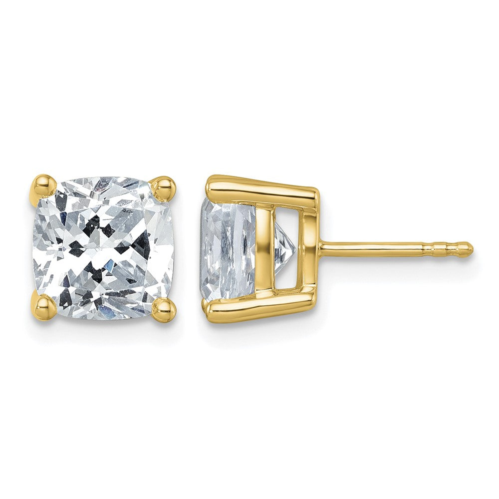 True Origin Lab Grown Diamond VS+ F+ Cushion Four Prong Heavy Weight Complete Stud Earrings